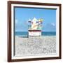 Miami Beach V-Richard Silver-Framed Art Print