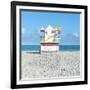 Miami Beach V-Richard Silver-Framed Art Print