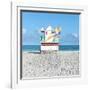 Miami Beach V-Richard Silver-Framed Art Print