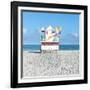 Miami Beach V-Richard Silver-Framed Art Print