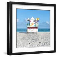 Miami Beach V-Richard Silver-Framed Art Print