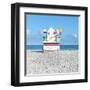 Miami Beach V-Richard Silver-Framed Art Print