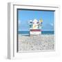 Miami Beach V-Richard Silver-Framed Art Print