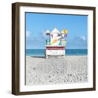 Miami Beach V-Richard Silver-Framed Art Print