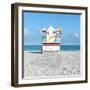 Miami Beach V-Richard Silver-Framed Art Print