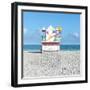 Miami Beach V-Richard Silver-Framed Art Print