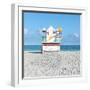 Miami Beach V-Richard Silver-Framed Art Print