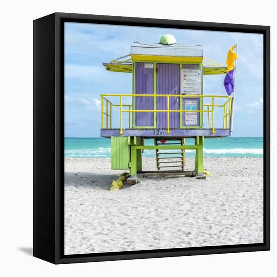 Miami Beach VIII-Richard Silver-Framed Stretched Canvas