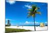 Miami Beach with Life Guard Station - Florida - USA-Philippe Hugonnard-Mounted Photographic Print