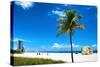 Miami Beach with Life Guard Station - Florida - USA-Philippe Hugonnard-Stretched Canvas