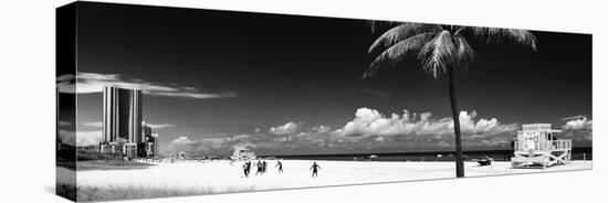 Miami Beach with Life Guard Station - Florida - USA-Philippe Hugonnard-Stretched Canvas