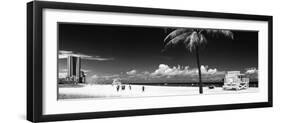 Miami Beach with Life Guard Station - Florida - USA-Philippe Hugonnard-Framed Photographic Print