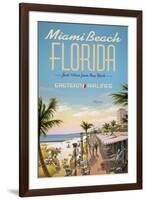 Miami Beach-Kerne Erickson-Framed Giclee Print