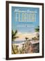 Miami Beach-Kerne Erickson-Framed Giclee Print