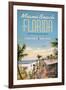 Miami Beach-Kerne Erickson-Framed Giclee Print