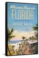 Miami Beach-Kerne Erickson-Framed Stretched Canvas