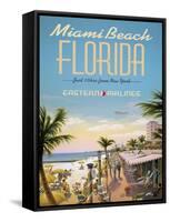 Miami Beach-Kerne Erickson-Framed Stretched Canvas