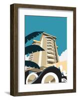 Miami Blank - Dave Thompson Contemporary Travel Print-Dave Thompson-Framed Art Print