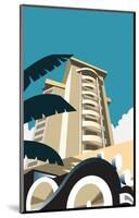 Miami Blank - Dave Thompson Contemporary Travel Print-Dave Thompson-Mounted Giclee Print