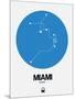 Miami Blue Subway Map-NaxArt-Mounted Art Print
