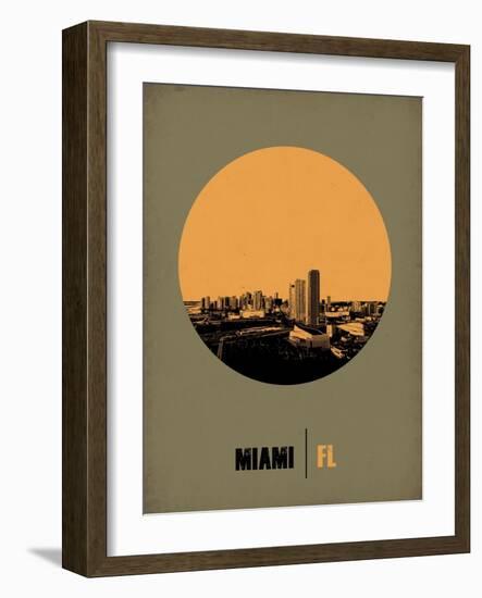 Miami Circle Poster 1-NaxArt-Framed Art Print