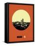 Miami Circle Poster 2-NaxArt-Framed Stretched Canvas