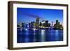 Miami City by Night-vent du sud-Framed Photographic Print