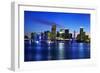 Miami City by Night-vent du sud-Framed Photographic Print