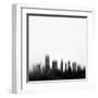 Miami City Skyline - Black-NaxArt-Framed Art Print