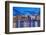 Miami City Skyline Panorama at Dusk with Urban Skyscrapers and Bridge over Sea with Reflection-Songquan Deng-Framed Photographic Print