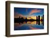 Miami City Skyline Panorama at Dusk-prochasson-Framed Photographic Print