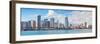 Miami City Skyline Panorama over Sea-Songquan Deng-Framed Photographic Print