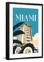 Miami - Dave Thompson Contemporary Travel Print-Dave Thompson-Framed Giclee Print