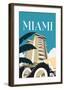 Miami - Dave Thompson Contemporary Travel Print-Dave Thompson-Framed Giclee Print