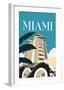 Miami - Dave Thompson Contemporary Travel Print-Dave Thompson-Framed Giclee Print