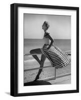 Miami Fashions, Model in Suitable Settings For Afternoon and Casual Play Clothes-Nina Leen-Framed Photographic Print