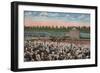 Miami, FL - View of Hialeah Park with Horse Racing-Lantern Press-Framed Art Print