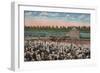 Miami, FL - View of Hialeah Park with Horse Racing-Lantern Press-Framed Art Print