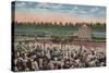 Miami, FL - View of Hialeah Park with Horse Racing-Lantern Press-Stretched Canvas
