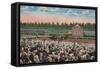 Miami, FL - View of Hialeah Park with Horse Racing-Lantern Press-Framed Stretched Canvas