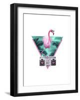 Miami Flamingo-Robert Farkas-Framed Premium Giclee Print
