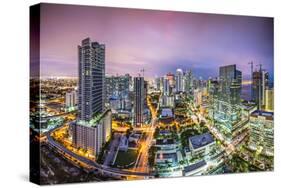 Miami, Florida Aerial View of Downtown.-SeanPavonePhoto-Stretched Canvas