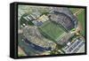 Miami, Florida - Aerial View of the Orange Bowl-Lantern Press-Framed Stretched Canvas