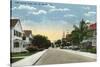 Miami, Florida - Avenue B View of 14th Street-Lantern Press-Stretched Canvas