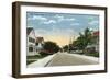 Miami, Florida - Avenue B View of 14th Street-Lantern Press-Framed Art Print