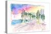 Miami Florida Bayfront Park Afternoon Walk-M. Bleichner-Stretched Canvas