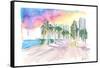 Miami Florida Bayfront Park Afternoon Walk-M. Bleichner-Framed Stretched Canvas