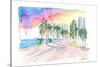 Miami Florida Bayfront Park Afternoon Walk-M. Bleichner-Stretched Canvas