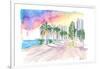 Miami Florida Bayfront Park Afternoon Walk-M. Bleichner-Framed Art Print