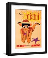 Miami, Florida - Braniff International Airways-null-Framed Giclee Print